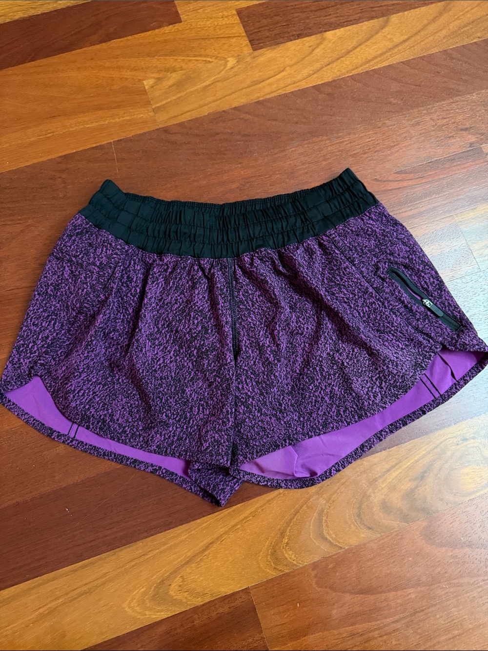 lululemon athletica Purple Running Shorts with Black Waistband